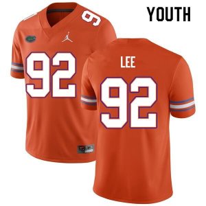 Youth Florida Gators #92 Jalen Lee NCAA Nike Orange Authentic Stitched College Football Jersey GSA8762ZF